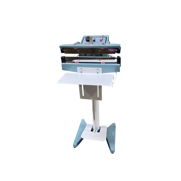 KF Series 12in Direct Heat Foot Sealer with 10mm Wide Seal, Meshed, Standing Operation